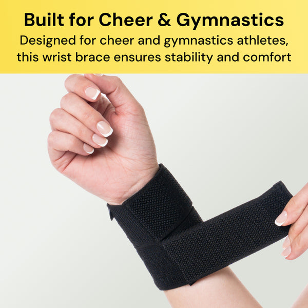 Cheer Wrist Braces – Gymnastics & Cheerleading Wrist Support Wraps for Kids and Teens (2-Pack)