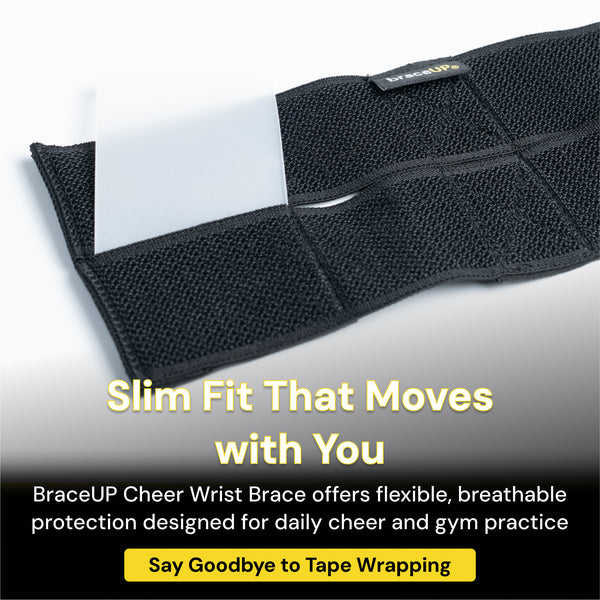 Cheer Wrist Braces – Gymnastics & Cheerleading Wrist Support Wraps for Kids and Teens (2-Pack)